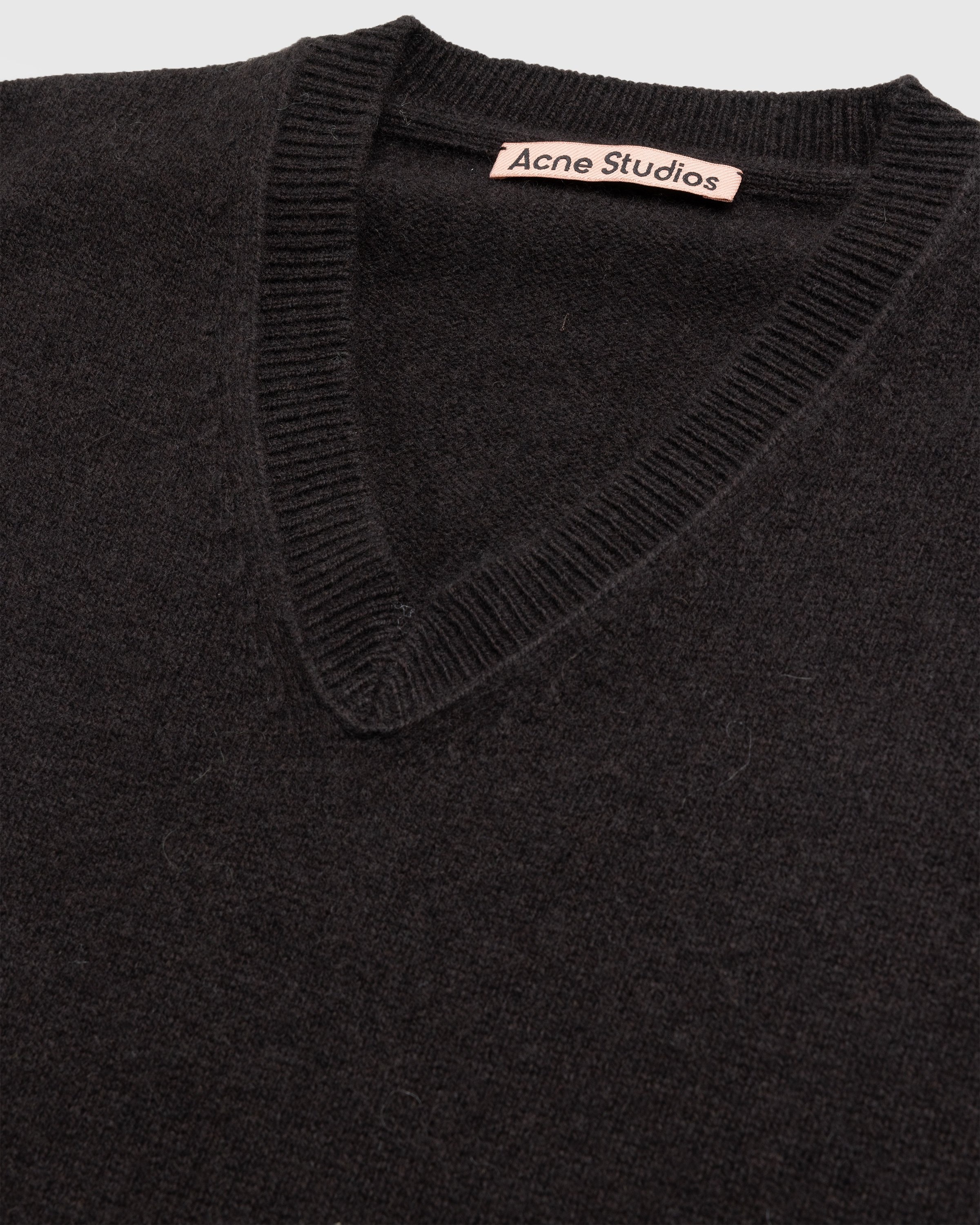Acne Studios – Wool V-Neck Sweater Brown | Highsnobiety Shop